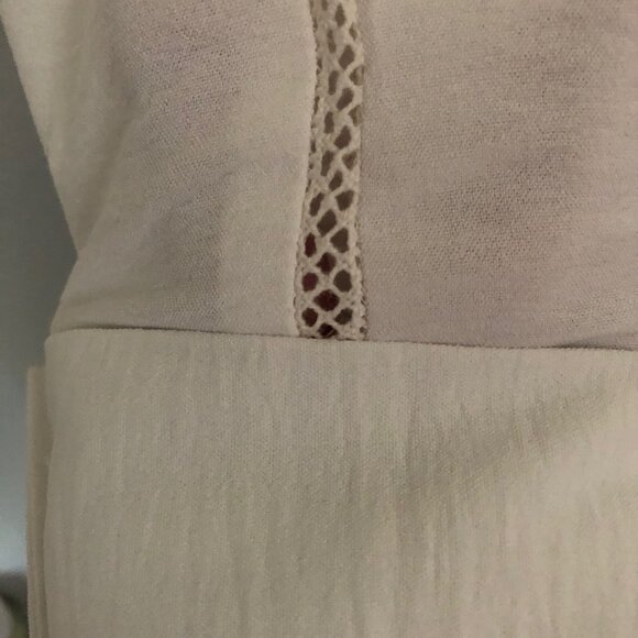 Como Blu Crochet Detail Summer Weight blouse - eggshell XL NWT - Picture 5 of 11